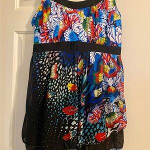 Colorful Butterfly swim dress & shorts